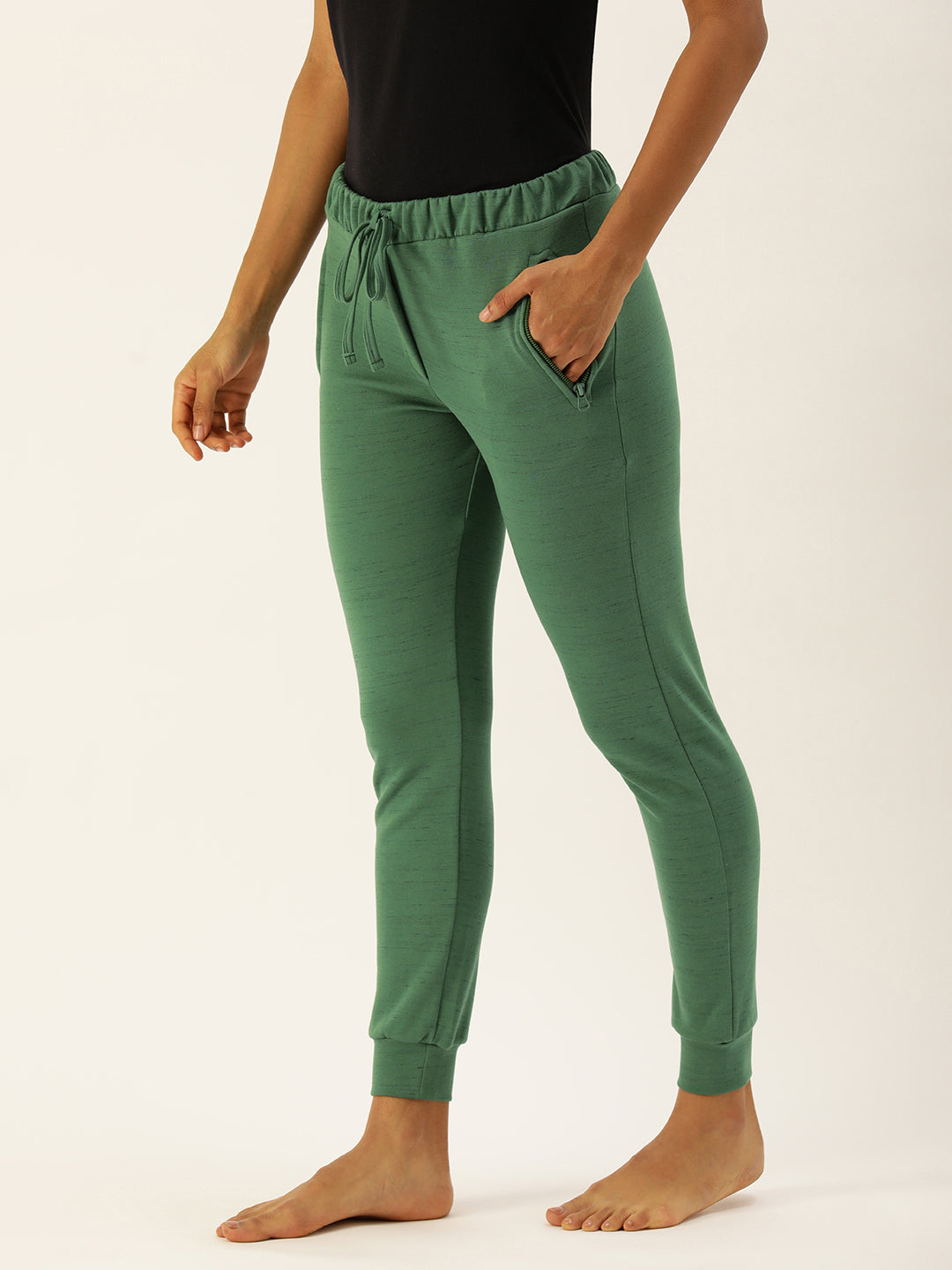 Women Green Slim Fit Joggers