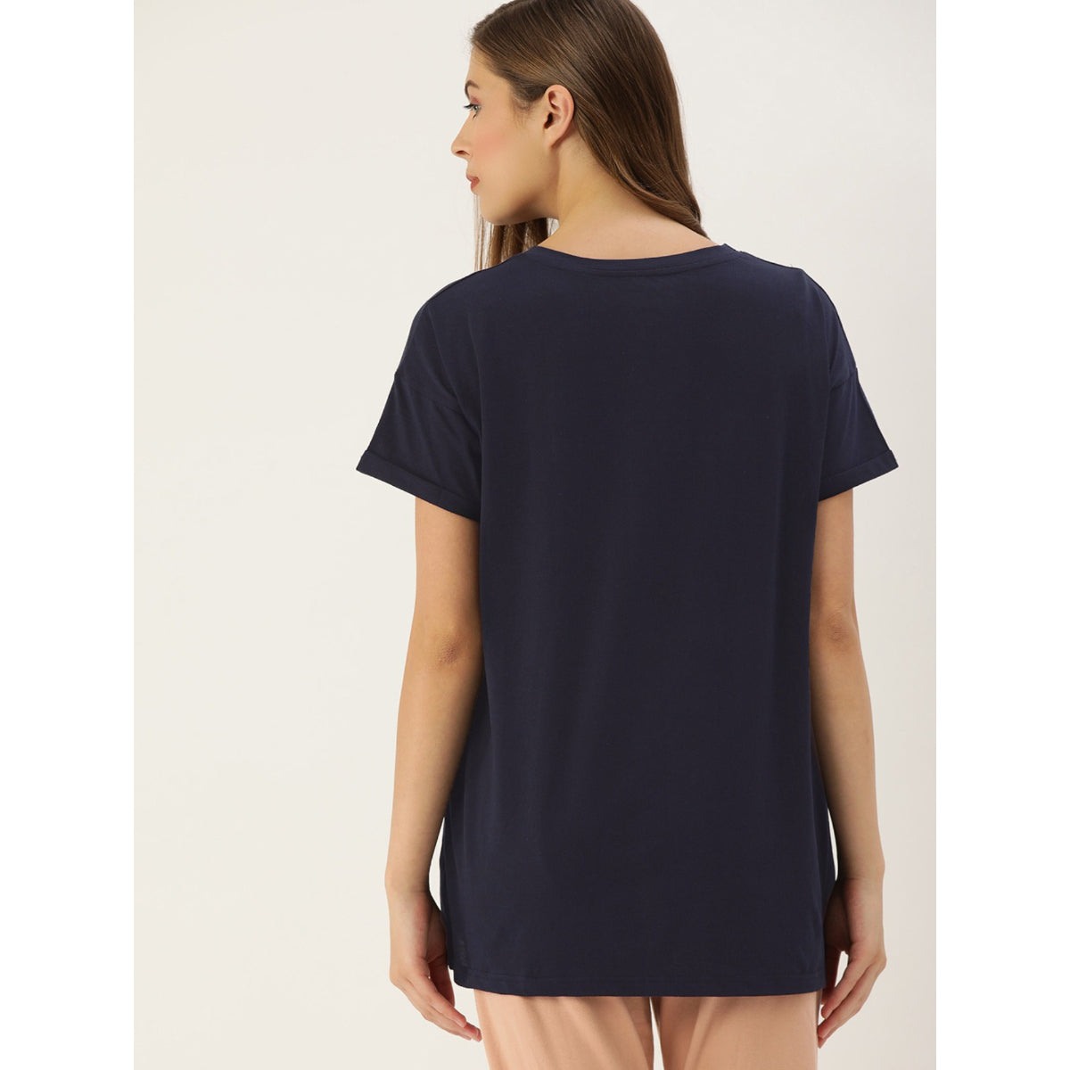C982 Blue Women Printed T-shirt Dress - Clt.s
