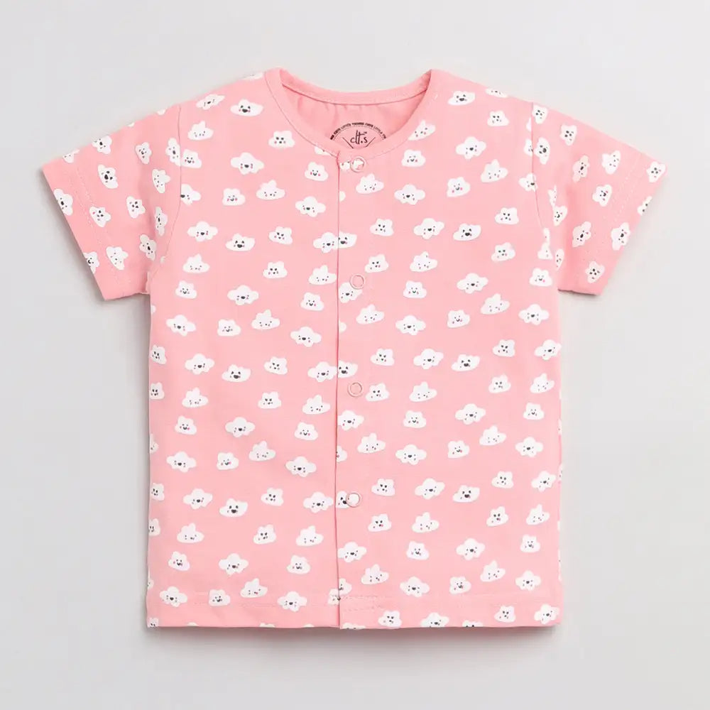 Pink Half Sleeve Nightwear Set