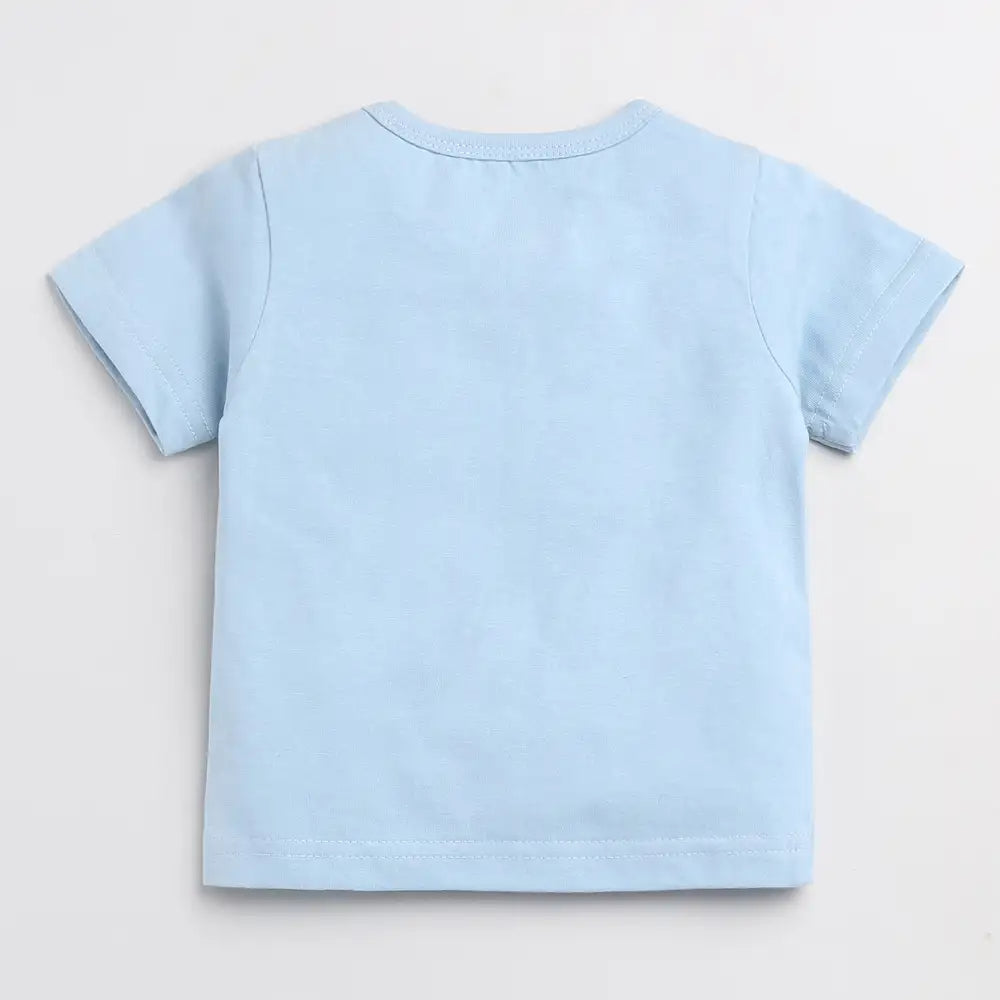 Blue Half Sleeve Nightwear Set