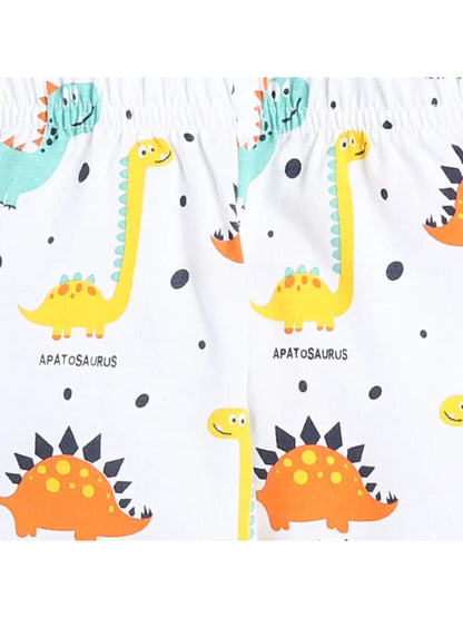 Dino Printed Full Sleeve Nightwear Set