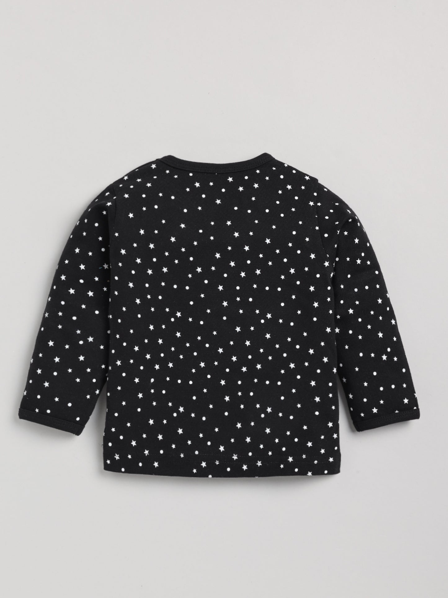 Universe Theme Black Full Sleeve Cotton Daywear/Nightwear Set