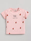 Watermelon Print Graphic Pink Half Sleeve Cotton Nightwear Set
