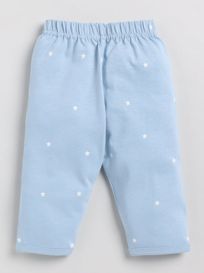 Star is Born Blue Full Sleeve Cotton Nightwear Set