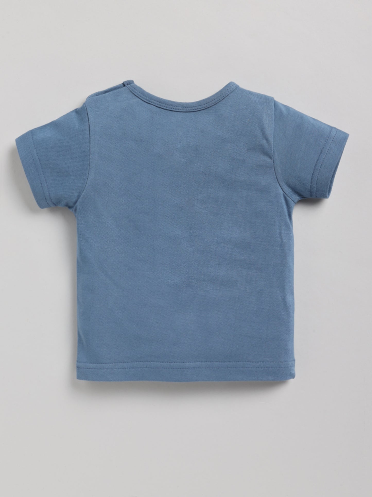 Typography Blue Half Sleeve Cotton Nightwear Set