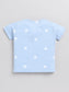 Polka Dots Blue Cotton Half Sleeve Nightwear Set