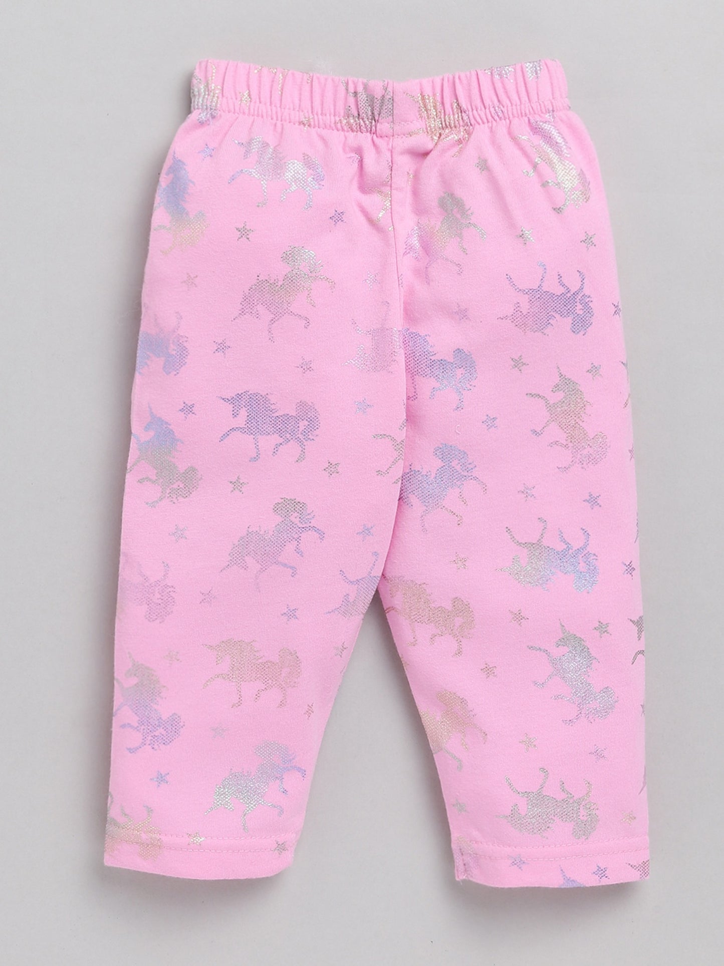 Unicorn Pink Cotton Full Sleeve Nightwear Set