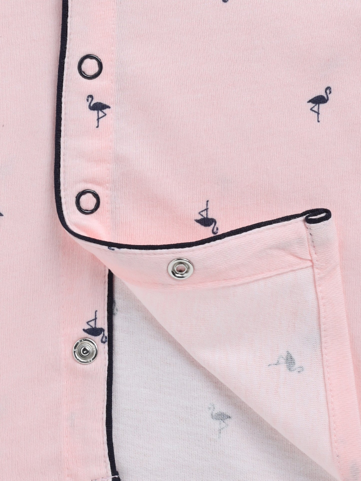 Graphic Pink Cotton Half Sleeve Nightwear Set