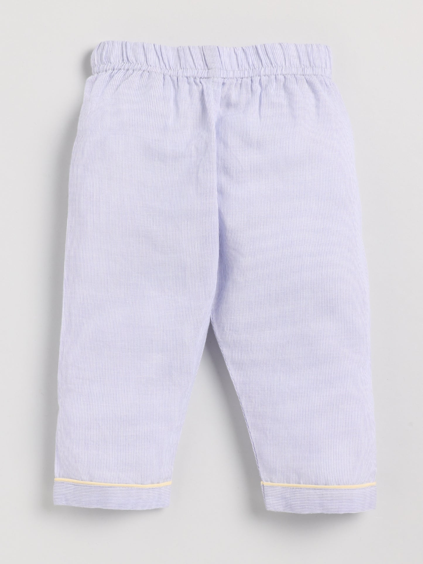Cuter Version of Dad Striped Blue Full Sleeve Cotton Nightwear Set