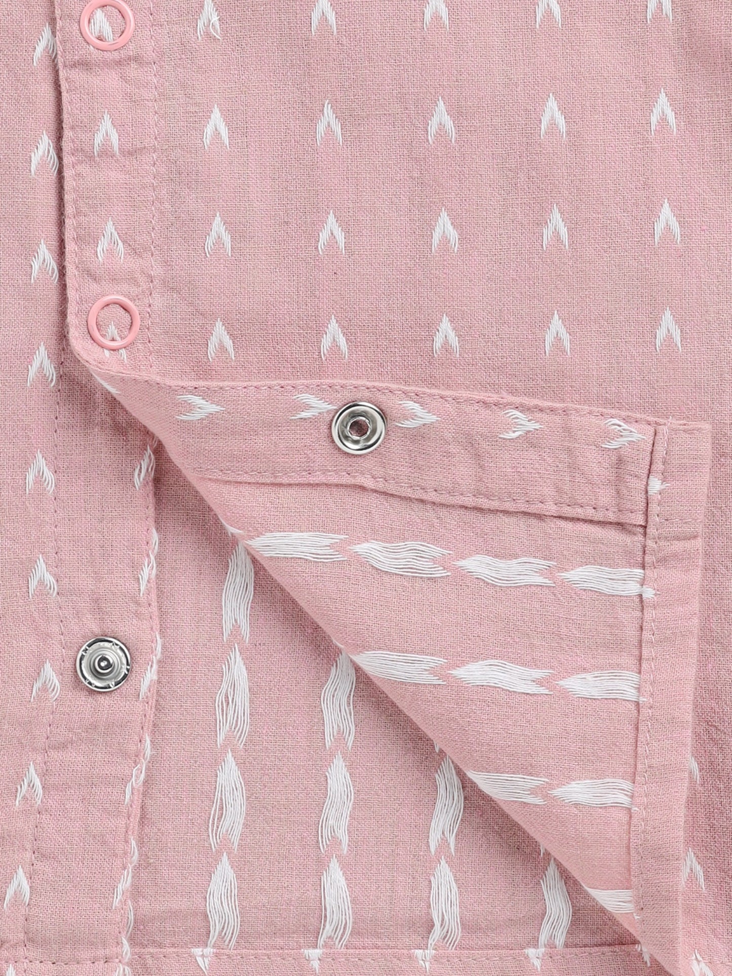 Handloom Pink Cotton Full Sleeve Nightwear Set