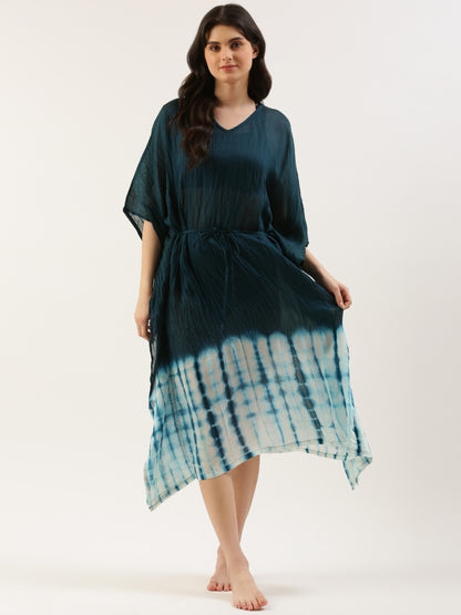 Women Blue Cover-up Dress