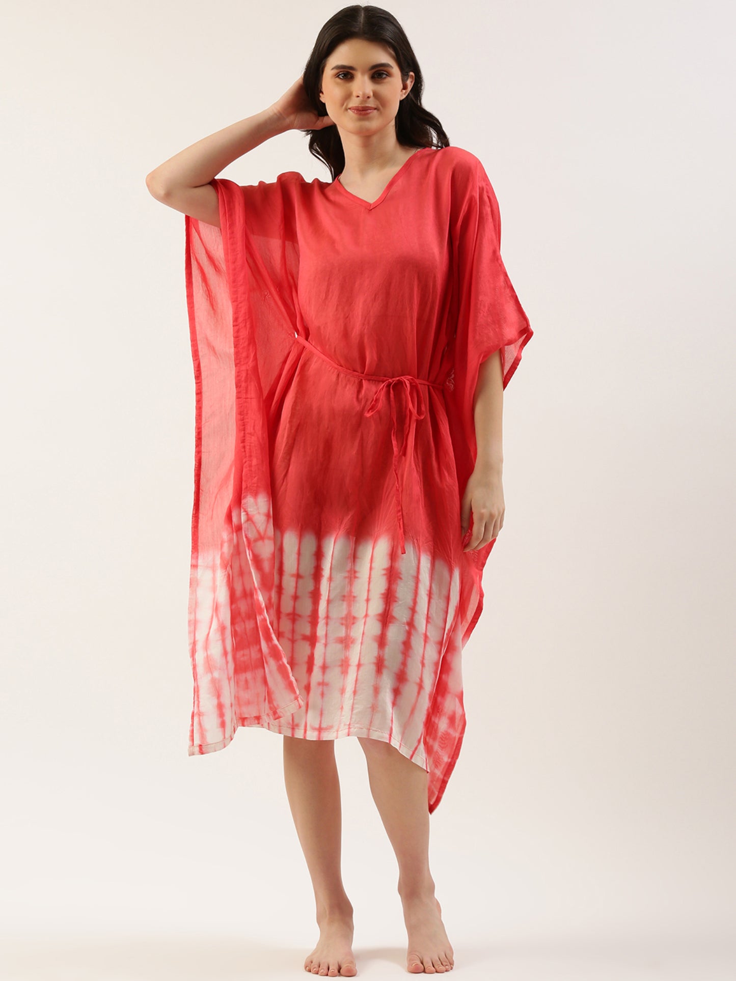 Women Coral Cover-up Dress