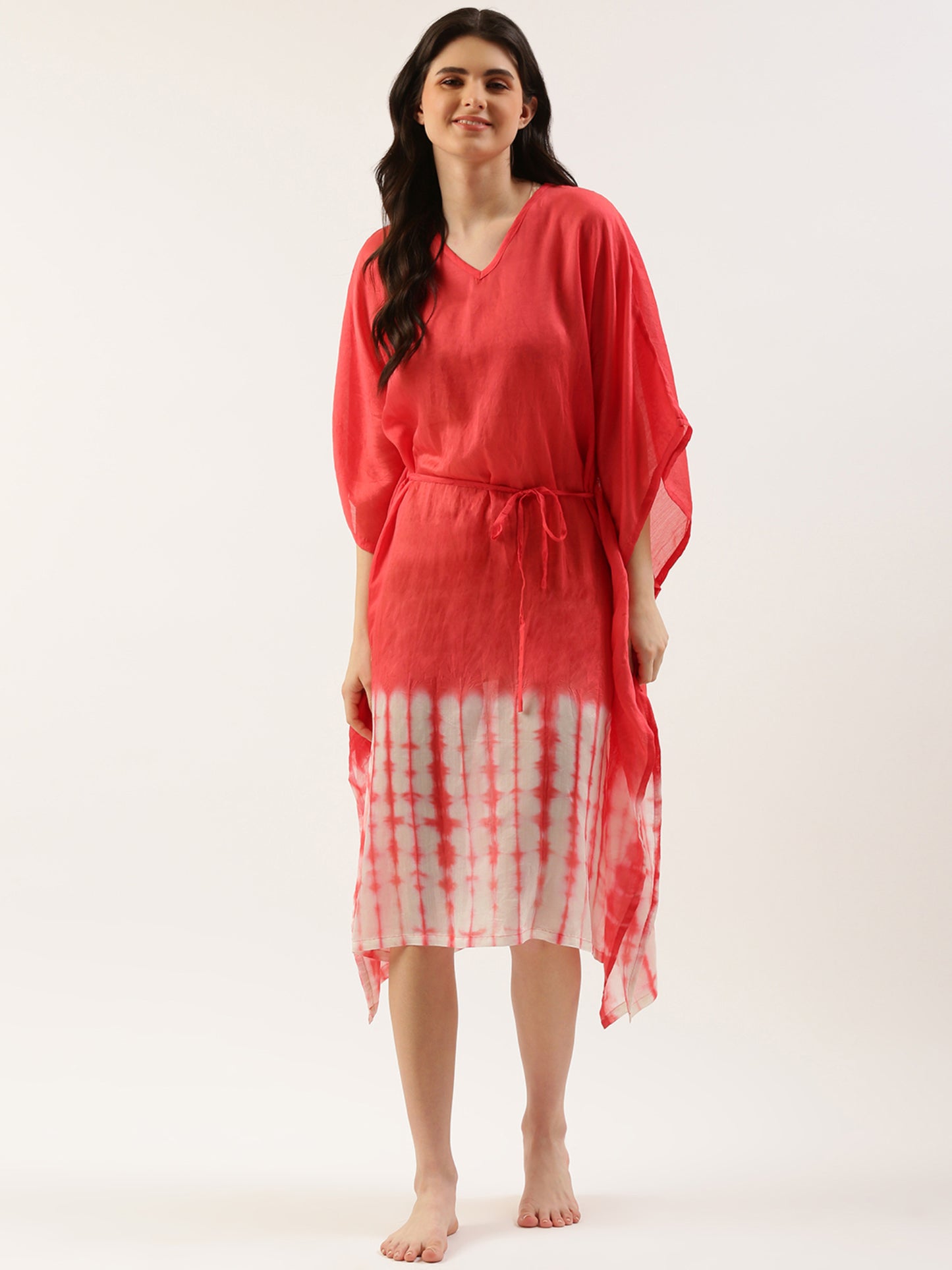 Women Coral Cover-up Dress