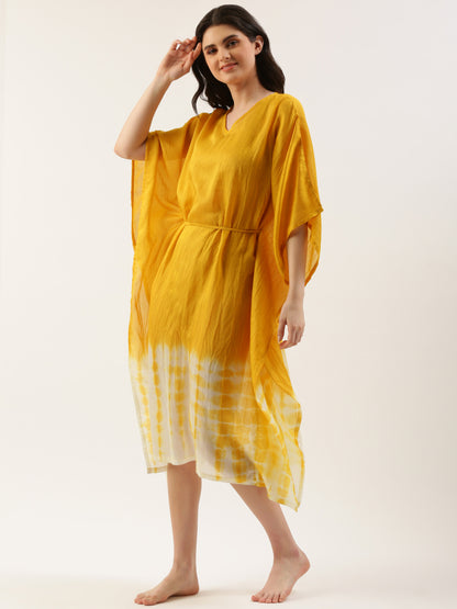 Women Yellow Cover-up Dress