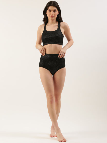 Women Black Beach Set