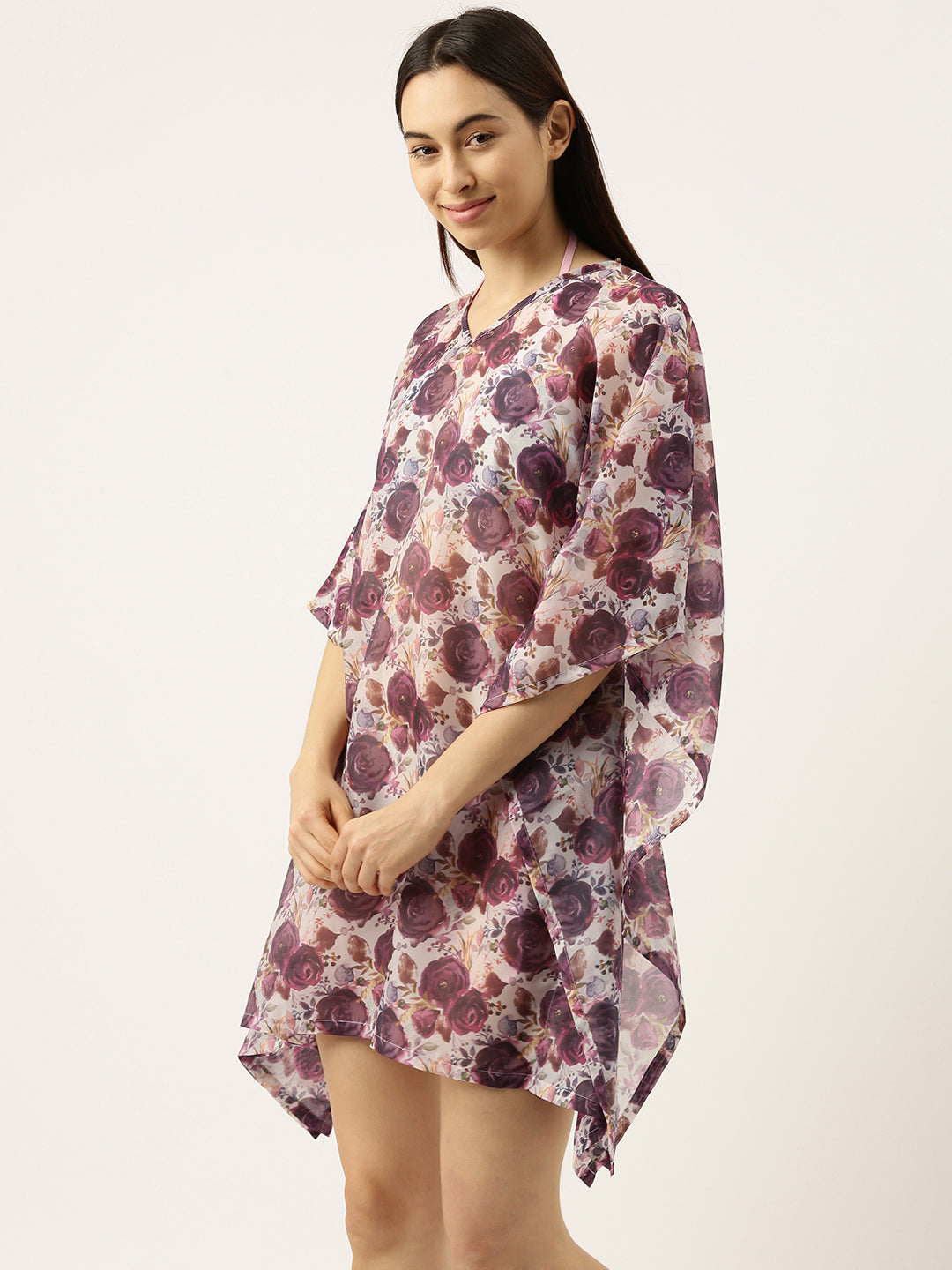 S84 Women Printed Beach Cover Up - Clt.s
