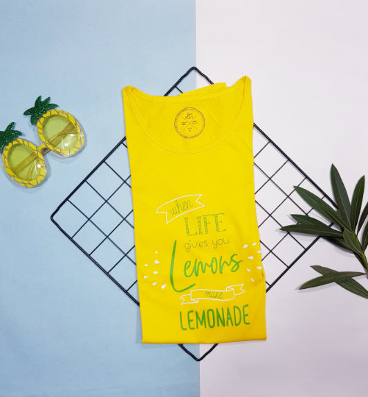 T1108- Lemonade Half Sleeve Cotton T-shirt - Clt.s