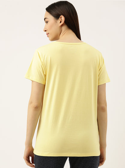 T533 Women Printed Cotton T-shirt - Clt.s