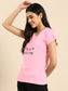 Pink Printed Boyfriend T-shirt(Cotton)
